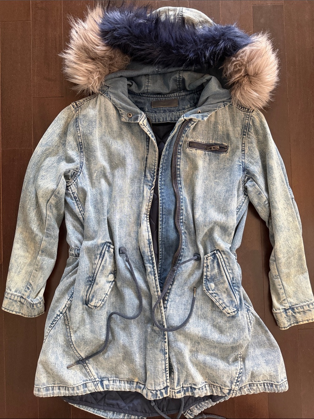 Blank NYC Blue Long Denim Jacket